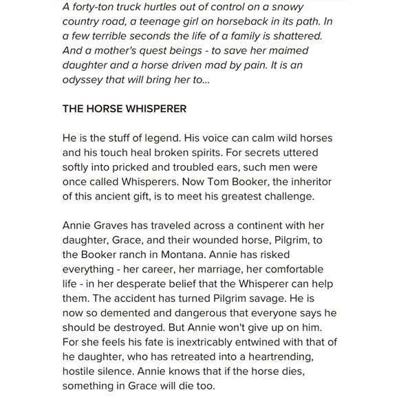 🍭 3/$10 Nicholas Evans: The Horse Whisperer (Paperback) - Picture 4 of 5